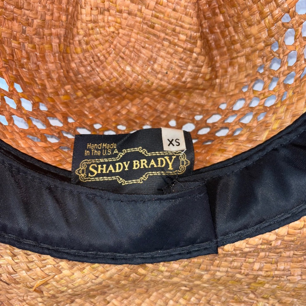 Shady Brady Straw Cowboy Hat XS Hand Made in USA Western Rodeo - Picture 2 of 6